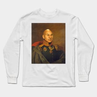 Sir Patrick Stewart OBE - replaceface Long Sleeve T-Shirt